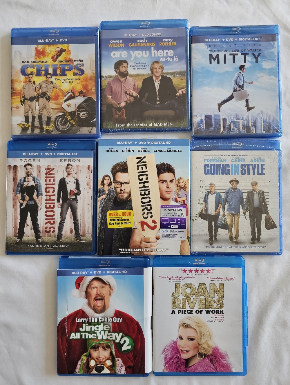 Bundle of 8 BlueRay DVDs Comedy Funny